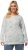 Ulla Popken Tie-Dyed Long Sleeve Sweatshirt Snow White - Sviitrid ja dressipluusid - 