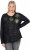 Ulla Popken Metallic Print Extra Soft Christmas Sweatshirt Black - Sviitrid ja dressipluusid - 