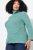 Ulla Popken Asymmetric Zipper Turtleneck Sweater Green - Sviitrid ja dressipluusid - Mugavad dressipluusid ja kudumid