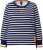 Ulla Popken Striped Drawstring Hem Sweatshirt Navy - Sviitrid ja dressipluusid - 