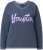 Ulla Popken Houston Textured Lettering Sweatshirt Navy - Sviitrid ja dressipluusid - 