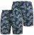 D555 Cleethorpes Hawaii Printed Swimshorts Navy - Ujumispüksid - Meeste Suured Ujumispüksid