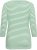 Kaffe Curve Lia Boatneck 3/4 T-Shirt Chalk/Bright Green - Särgid ja topid - 