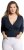 Ulla Popken Versatile Surplice Wrap Tie Hem Bolero Top Navy - T-särgid - 