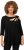 Ulla Popken Asymmetric Petal Cutouts A-line Fit Stretch Knit Top Black - T-särgid - 