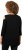 Ulla Popken Asymmetric Petal Cutouts A-line Fit Stretch Knit Top Black - T-särgid - 