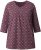 Ulla Popken 3/4 Sleeve Geometric Graphic Tee Plum - T-särgid - 