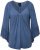 Ulla Popken Trumpet Sleeve Cold Dyed Tee Dove Blue - Trükitud/pildiga T-särgid naistele - 