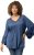 Ulla Popken Trumpet Sleeve Cold Dyed Tee Dove Blue - Trükitud/pildiga T-särgid naistele - 