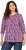 Ulla Popken Floral 3/4 Sleeve V-Neck A-Line Tee Amethyst - T-särgid - 
