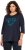 Ulla Popken Peace Love Life 3/4 Sleeve Graphic Tee Navy - T-särgid - 