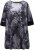 Ulla Popken Velvet Peacock Feather 3/4 Sleeve Tunic Blouse Black - T-särgid - 