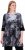 Ulla Popken Velvet Peacock Feather 3/4 Sleeve Tunic Blouse Black - T-särgid - 