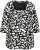 Ulla Popken Scribble Print Square Neck 3/4 Sleeve Tee Black - Trükitud/pildiga T-särgid naistele - 