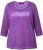 Ulla Popken UNIQUE Embroidered 3/4 Sleeve Tee Purple - T-särgid - 