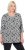 Ulla Popken Graphic Flower A-Line 3/4 Sleeve Tee Soft Light Blue - T-särgid - 