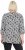 Ulla Popken Graphic Flower A-Line 3/4 Sleeve Tee Soft Light Blue - T-särgid - 