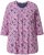 Ulla Popken Graphic Flower A-Line 3/4 Sleeve Tee Pink - T-särgid - 