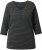 Ulla Popken Glitter Stripe 3/4 Sleeve Tee Anthracite - Trükitud/pildiga T-särgid naistele - 