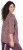 Ulla Popken Mixed Pattern Stripe 3/4 Sleeve Tee Dark Cherry Red - T-särgid - 