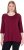 Ulla Popken Flower Epaulet 3/4 Sleeve Top Dark Cherry Red - Trükitud/pildiga T-särgid naistele - 