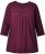 Ulla Popken Flower Print 3/4 Sleeve Tee Dark Ruby - T-särgid - 