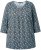 Ulla Popken Graphic Print Pleated 3/4 Sleeve Tee Atlantic Blue - T-särgid - 