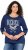 Ulla Popken Rebel 3/4 Sleeve Graphic Tee Ink Blue - T-särgid - 