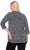 Ulla Popken Snowflake Print 3/4 Sleeve Tee Black - T-särgid - 