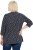 Ulla Popken Gingerbread Print 3/4 Sleeve Tee Navy - T-särgid - 