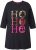 Ulla Popken Ho Ho Ho 3/4 Sleeve Graphic Tunic Tee Black - T-särgid - 