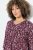 Ulla Popken Ribbon Print 3/4 Sleeve Asymmetric Tee Plum - Trükitud/pildiga T-särgid naistele - Trükiga T-särgid naistele