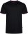 Kam Jeans 5781 Ringer Tee with Shoulder Tape Black - T-särgid - Suured T-särgid 2XL – 14XL