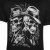 Kam Jeans 5796 Twin Gentleman Skull Print Tee Black - T-särgid - Suured T-särgid 2XL – 14XL