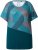 Ulla Popken Quick Drying Geometric Print Short Sleeve Tee Dark Petrol - Trükitud/pildiga T-särgid naistele - 