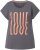 Ulla Popken LOVE Short Sleeve Graphic Tee Graphite Grey - Trükitud/pildiga T-särgid naistele - 
