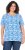 Ulla Popken Coral Reef Printed Short Sleeve V-Neck Tee Teal Blue - Trükitud/pildiga T-särgid naistele - 