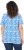 Ulla Popken Coral Reef Printed Short Sleeve V-Neck Tee Teal Blue - Trükitud/pildiga T-särgid naistele - 