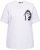 Ulla Popken Embroidered Face Motif Short Sleeve V-Neck Tee Light Grey Melange - Trükitud/pildiga T-särgid naistele - 