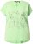 Ulla Popken Metallic Animal Cap Sleeve Graphic Tee Green - Trükitud/pildiga T-särgid naistele - 