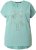 Ulla Popken Metallic Animal Cap Sleeve Graphic Tee Light Green - Trükitud/pildiga T-särgid naistele - 