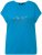 Ulla Popken Metallic Animal Cap Sleeve Graphic Tee Sapphire Blue - Trükitud/pildiga T-särgid naistele - 