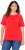 Ulla Popken TRUE Lettering Short Sleeve Tee Neon Red - Trükitud/pildiga T-särgid naistele - 