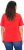 Ulla Popken TRUE Lettering Short Sleeve Tee Neon Red - Trükitud/pildiga T-särgid naistele - 