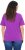 Ulla Popken TRUE Lettering Short Sleeve Tee Purple - Trükitud/pildiga T-särgid naistele - 