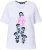 Ulla Popken Flocked Short Sleeve Graphic Tee Snow White - Trükitud/pildiga T-särgid naistele - 