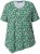 Ulla Popken Floral Pointed Hem Short Sleeve Tee Green - Trükitud/pildiga T-särgid naistele - 