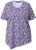 Ulla Popken Floral Pointed Hem Short Sleeve Tee Purple - Trükitud/pildiga T-särgid naistele - 