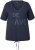 Ulla Popken Ride The Wave Short Sleeve V-Neck Graphic Tee Navy Blue - Trükitud/pildiga T-särgid naistele - 