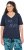 Ulla Popken Ride The Wave Short Sleeve V-Neck Graphic Tee Navy Blue - Trükitud/pildiga T-särgid naistele - 